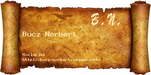 Bucz Norbert névjegykártya