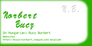 norbert bucz business card